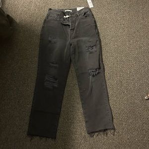 Black ripped jeans